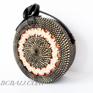 Wholesale Ethnic Balinese Summer Rattan Sling Bag 